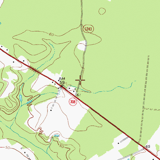 Topographic Map of Parker School, NC