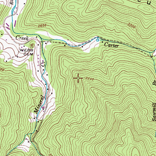 Topographic Map of Copperas Mountain, NC