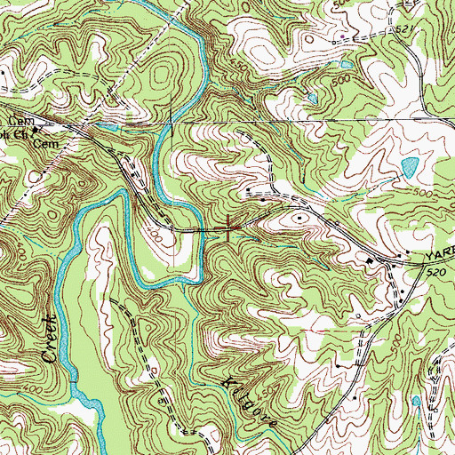 Topographic Map of Yarbro, NC