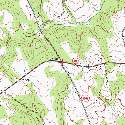 Topographic Map of Wrays Crossroads, NC