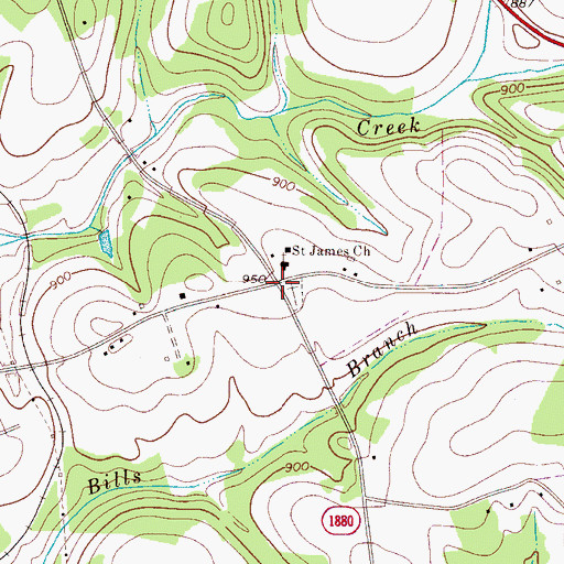 Topographic Map of Myers, NC