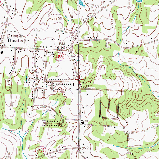 Topographic Map of Saint Stephens, NC