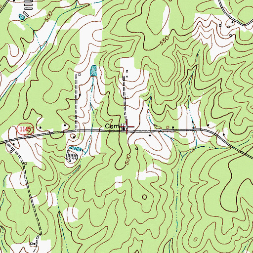 Topographic Map of Groves Chapel, NC