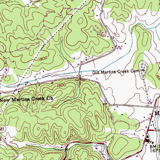 Topographic Map of Clarks Store, NC