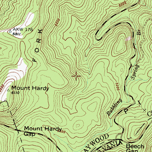 Topographic Map of Black Mountain, NC