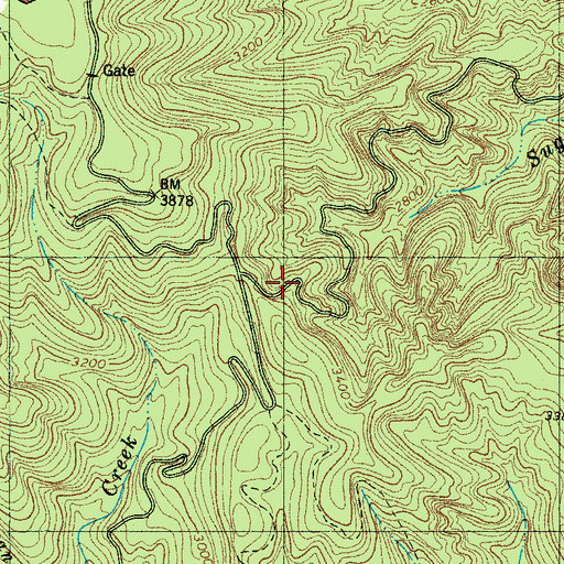 Topographic Map of Big Laurel Gap, NC
