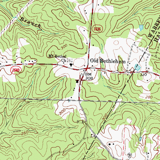 Topographic Map of Haliwa Indian School, NC