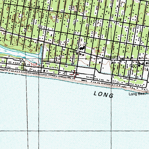 Topographic Map of Long Beach, NC