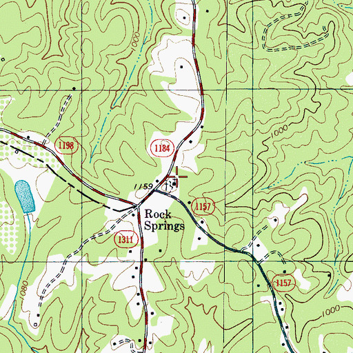 Topographic Map of Rock Spring Church, NC