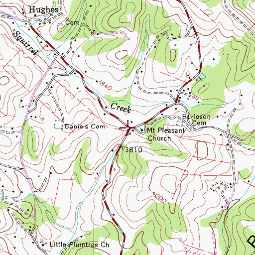 Topographic Map of Mount Pleasant, NC