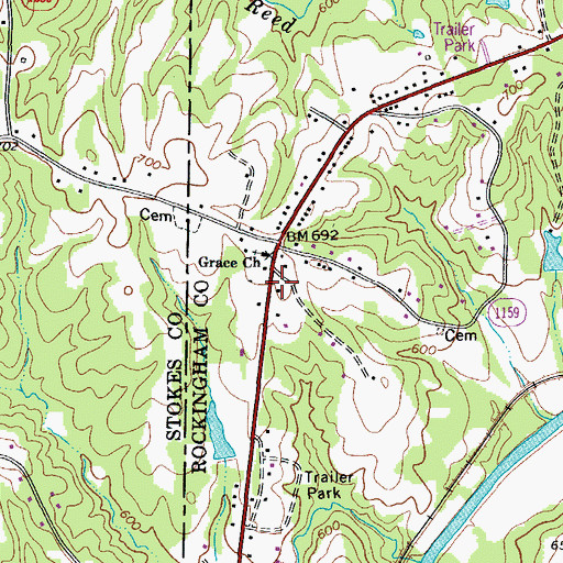 Topographic Map of Sharps, NC