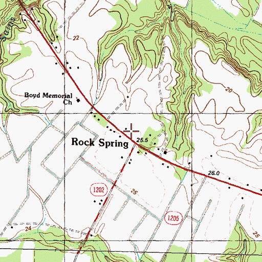 Topographic Map of Rock Spring Church, NC