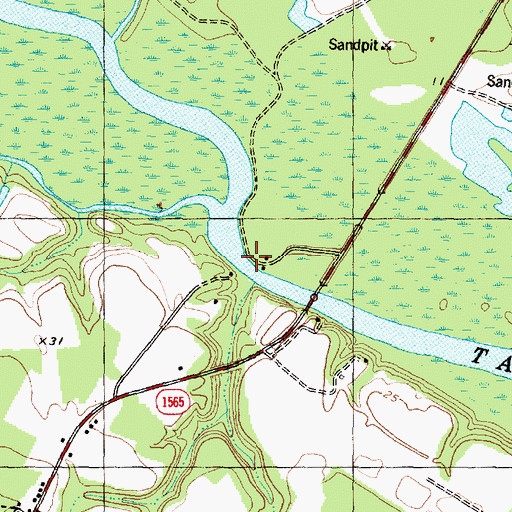 Topographic Map of Boyd Ferry (historical), NC