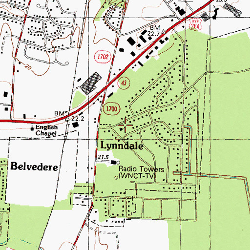 Topographic Map of Latterday Saints Church, NC