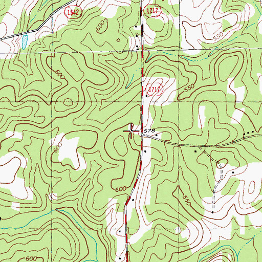 Topographic Map of Cedar Grove School Number 2, NC