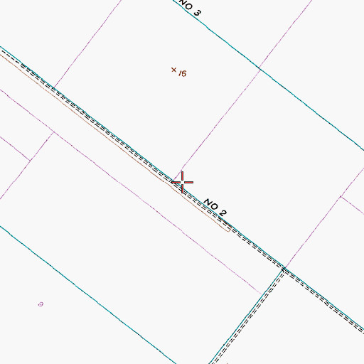Topographic Map of Number 2 Canal, NC