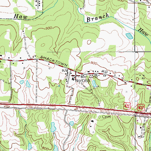 Topographic Map of Prison Unit Number 068, NC