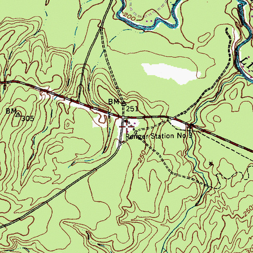 Topographic Map of Ranger Station Number 3, NC