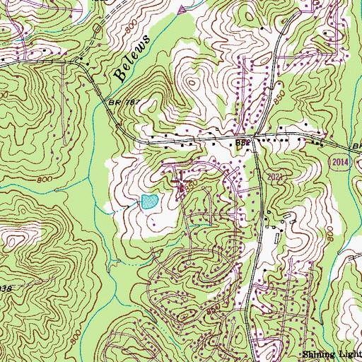 Topographic Map of Smokerise, NC