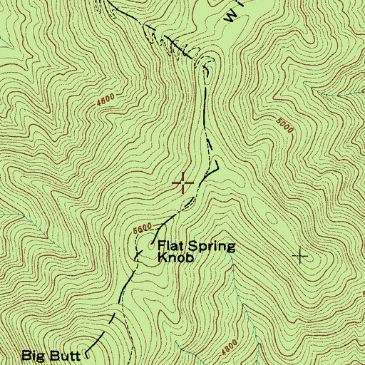 Topographic Map of Pisgah National Forest, NC