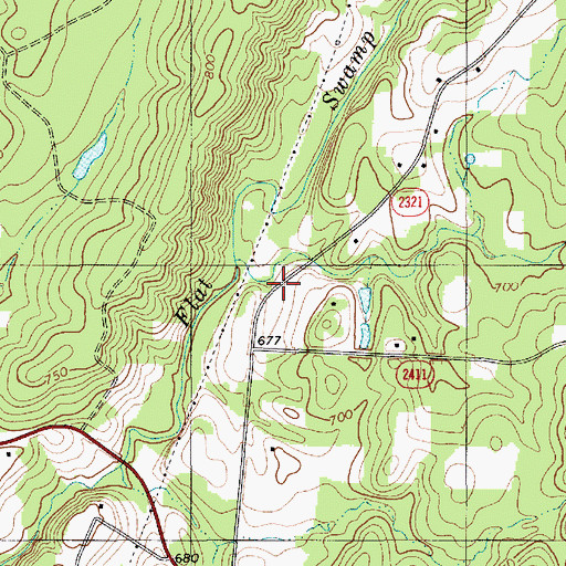 Topographic Map of Poplar College, NC