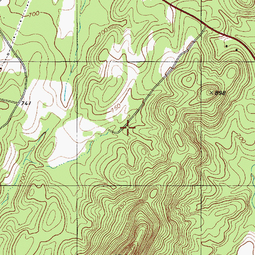Topographic Map of Snider Mill, NC