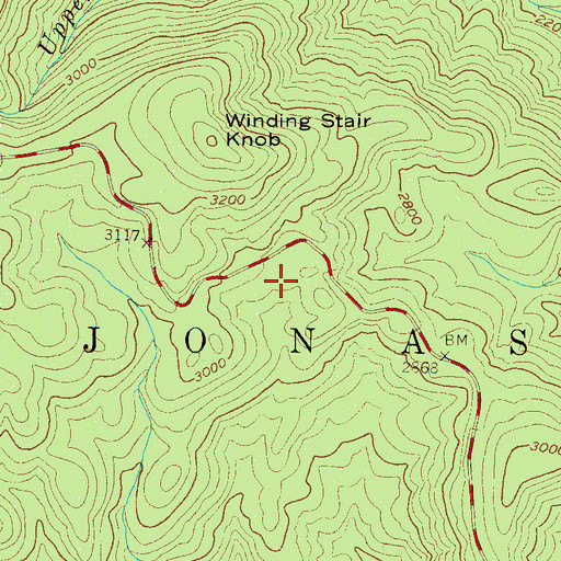 Topographic Map of Barkhouse Picnic Area, NC