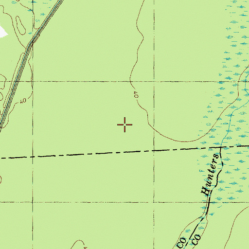 Topographic Map of Pond Pine Wilderness, NC