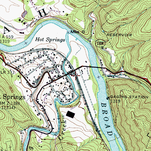 Topographic Map of French Broad Ranger Station, NC