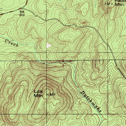 Topographic Map of Uwharrie National Recreation Trail, NC