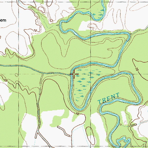 Topographic Map of Chinquapin Branch, NC