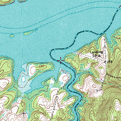 Topographic Map of Aarons Creek, VA