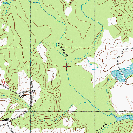 Topographic Map of Back Swamp, NC