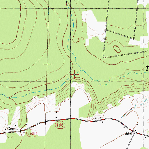 Topographic Map of Beaverdam Swamp, NC