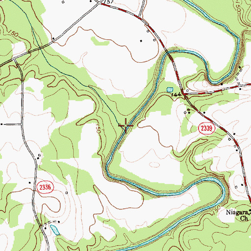 Topographic Map of Big Branch, NC