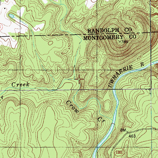 Topographic Map of Big Creek, NC