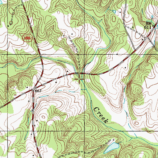 Topographic Map of Black Run Creek, NC