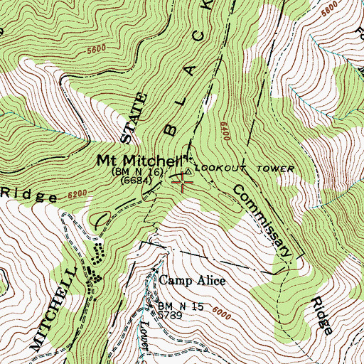 Topographic Map of Blue Ridge, NC