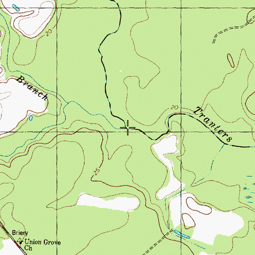 Topographic Map of Briery Swamp, NC