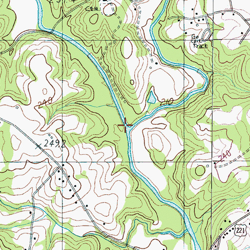 Topographic Map of Buck Creek, SC
