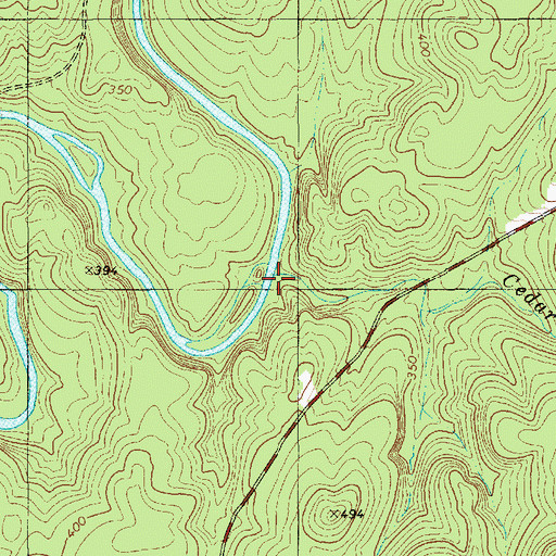 Topographic Map of Cedar Creek, NC