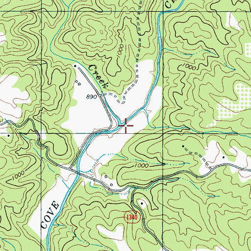 Topographic Map of Cedar Creek, NC