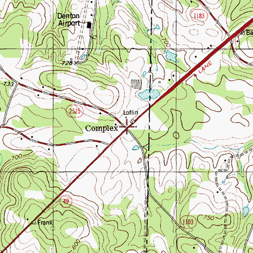 Topographic Map of Complex, NC