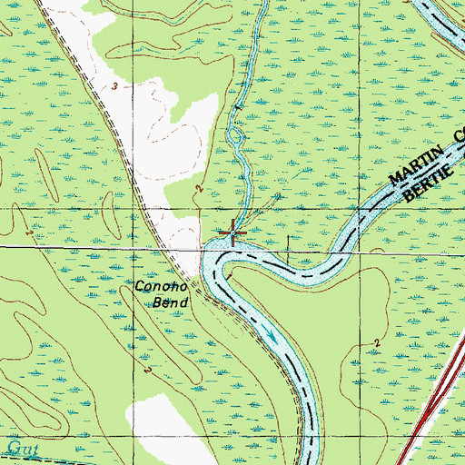 Topographic Map of Conoho Creek, NC