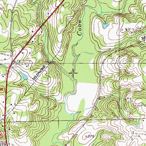 Topographic Map of Coon Creek, NC
