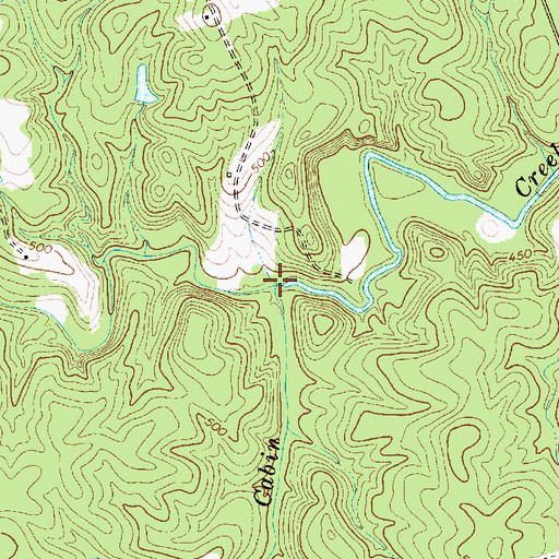 Topographic Map of Cotton Creek, NC