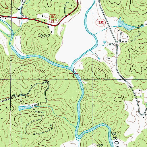 Topographic Map of Cove Creek, NC