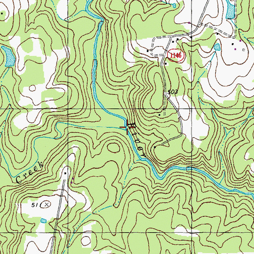 Topographic Map of Cub Creek, NC