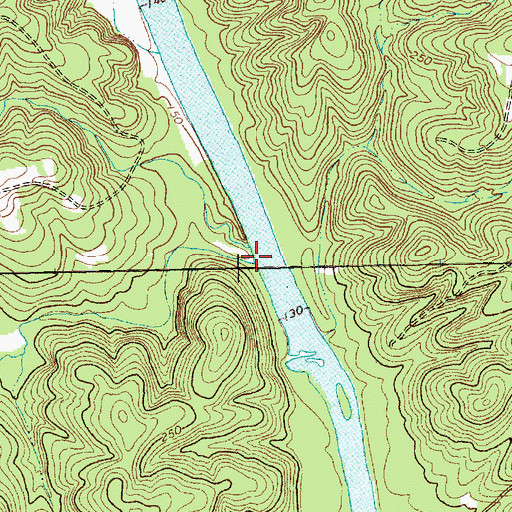 Topographic Map of Daniels Creek, NC