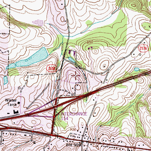 Topographic Map of Davis Regional Medical Center, NC